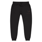 Embroidered Vytan Logo Sweatpants – White Fleece Joggers