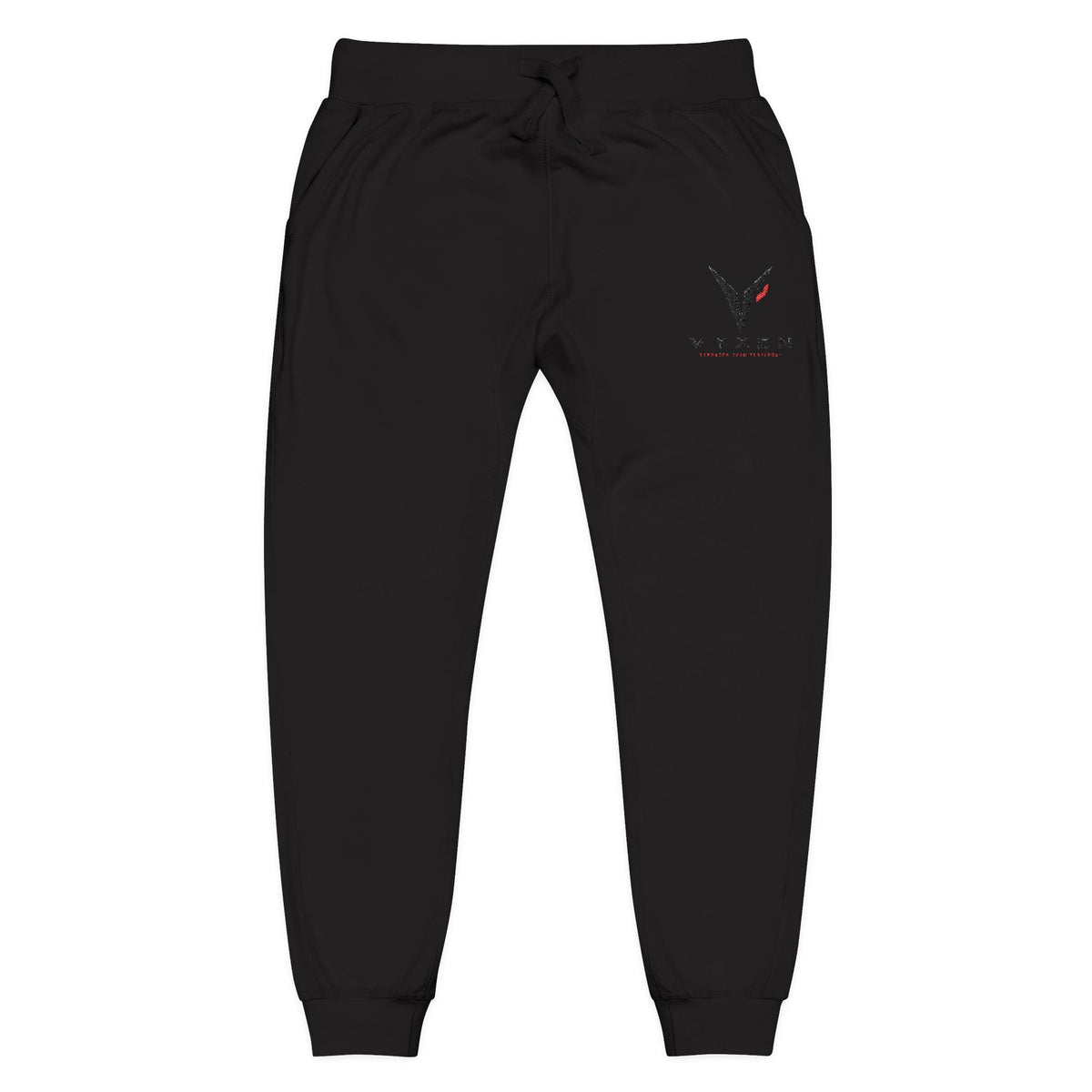 Embroidered Vytan Logo Sweatpants – White Fleece Joggers