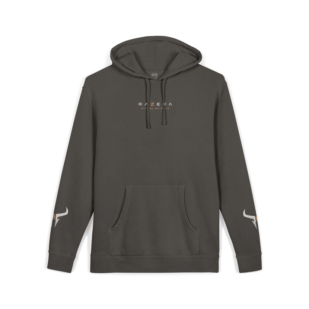 Razera Bull Logo Hoodie — Pigment-Dyed Pink Comfort Pullover