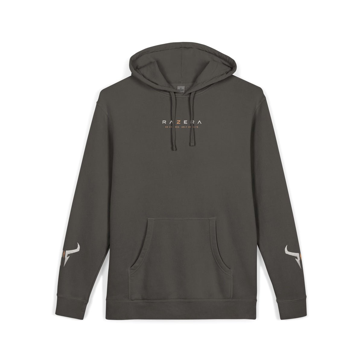 Razera Bull Logo Hoodie — Pigment-Dyed Pink Comfort Pullover
