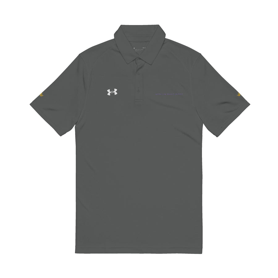 Embroidered White Men's Performance Polo