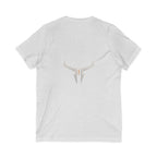 Razera Bull Logo V-Neck Tee — Minimal Gaming Emblem T-Shirt