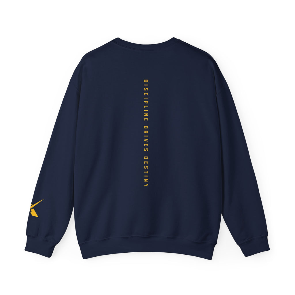 Crewneck Sweatshirt — Minimal 'AXIOM' Logo Pullover with Vertical Back Text