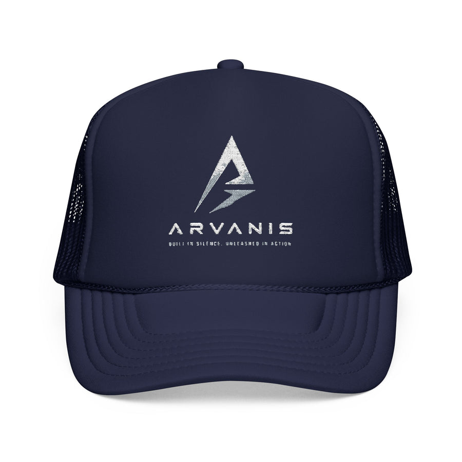 Arvanis Logo Trucker Hat — Vintage Distressed Foam Cap