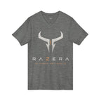 Razera Bull Logo V-Neck Tee — Minimal Gaming Emblem T-Shirt