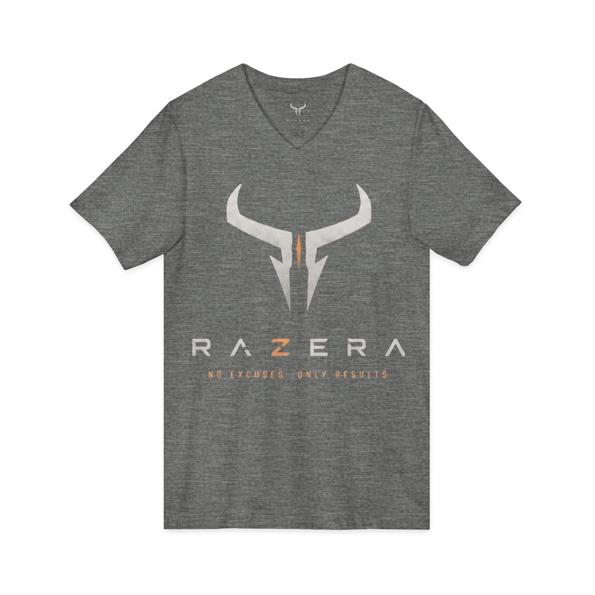 Razera Bull Logo V-Neck Tee — Minimal Gaming Emblem T-Shirt