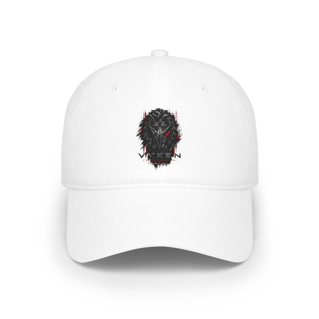 Low Profile Baseball Cap — Dark Gothic Owl Skull Design