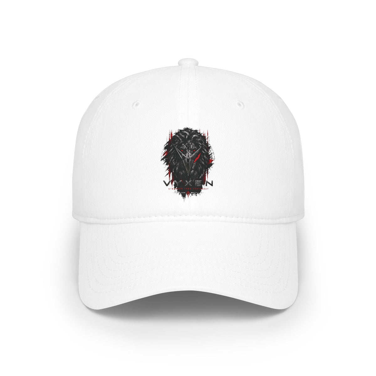 Low Profile Baseball Cap — Dark Gothic Owl Skull Design