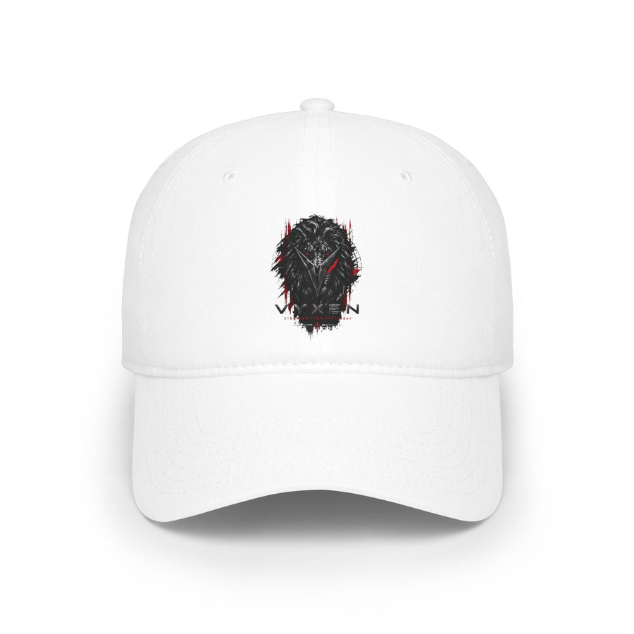 Low Profile Baseball Cap — Dark Gothic Owl Skull Design