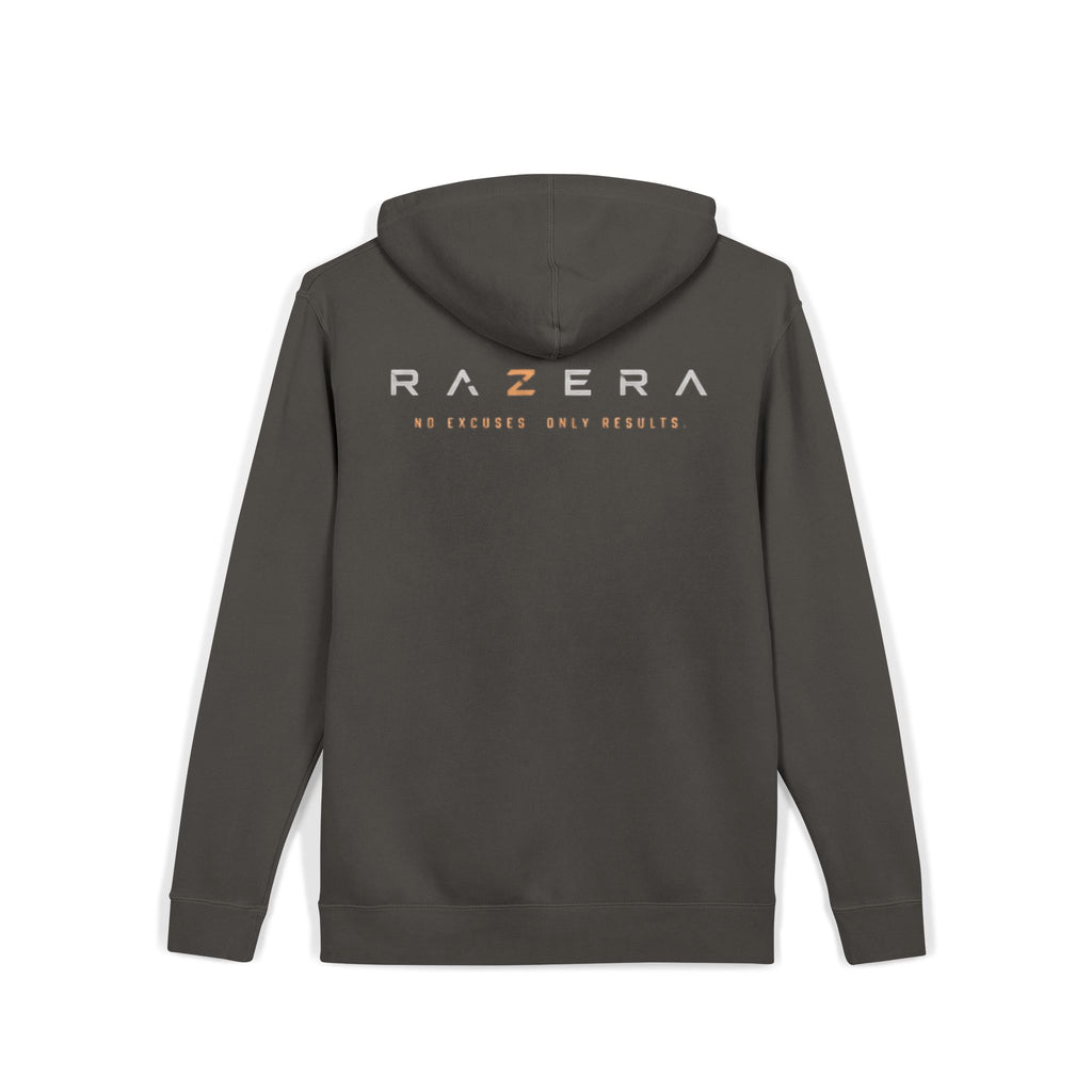Pigment-Dyed Logo Hoodie — Bull Skull Front & Razera Back
