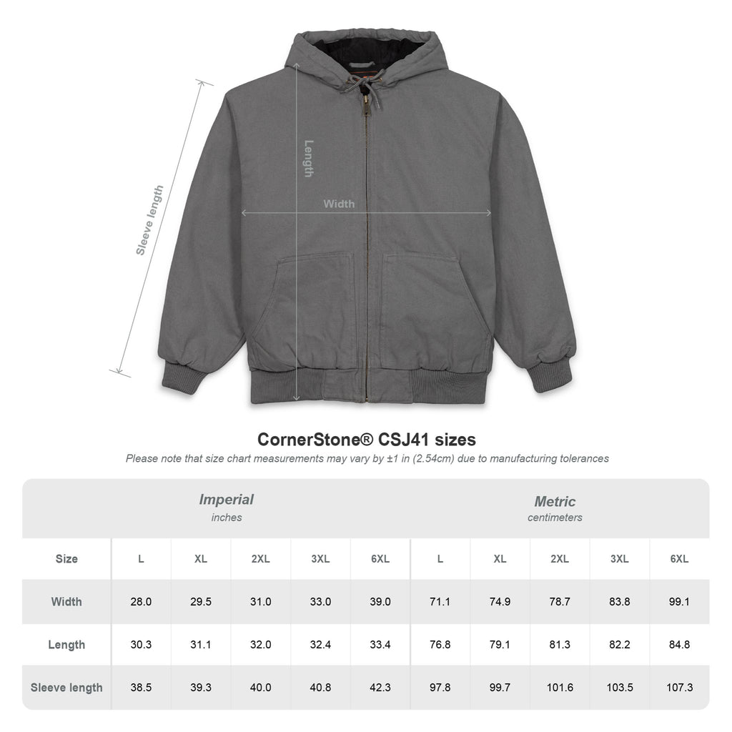 Hooded Work Jacket — Embroidered Bull Skull Logo