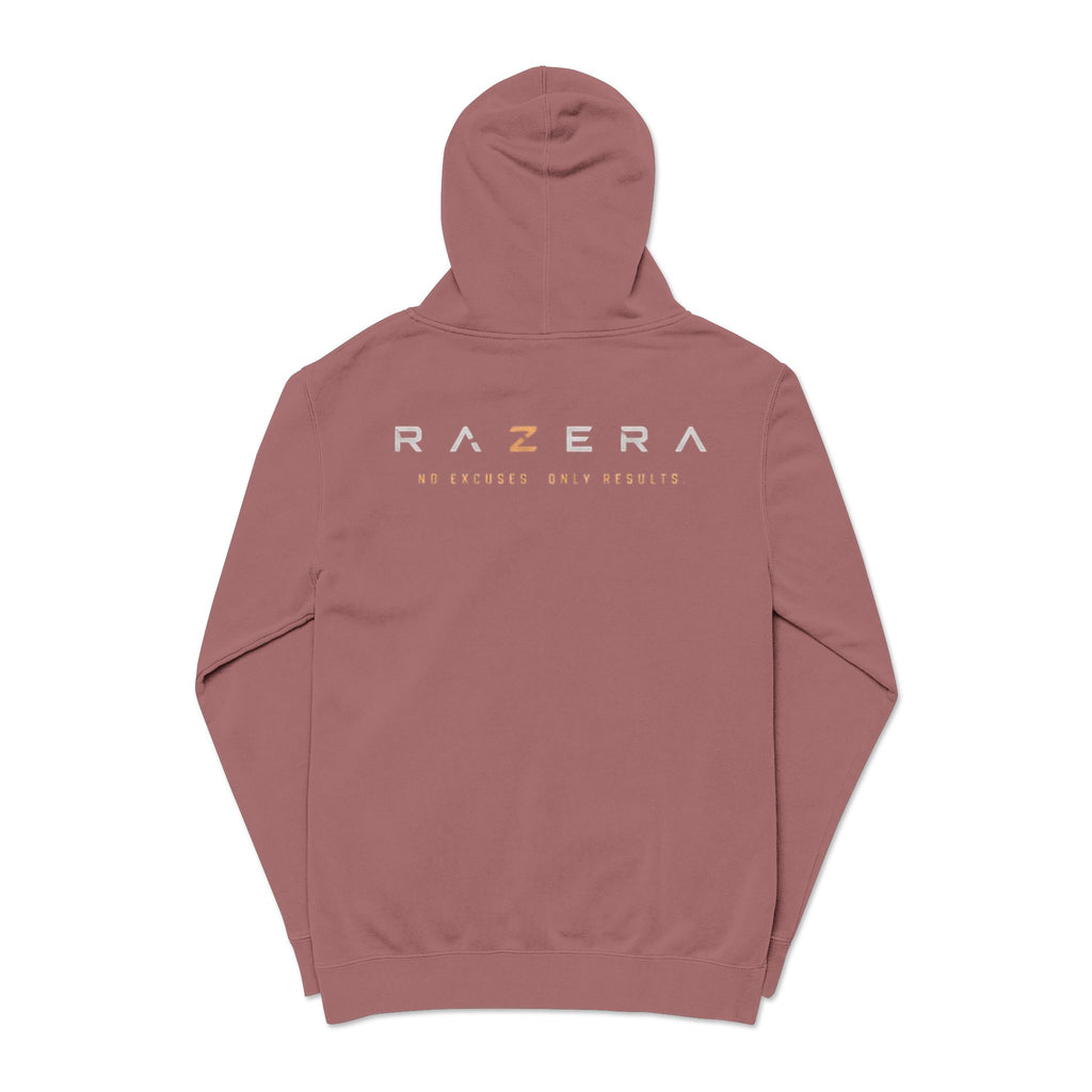 Pigment-Dyed Logo Hoodie — Bull Skull Front & Razera Back