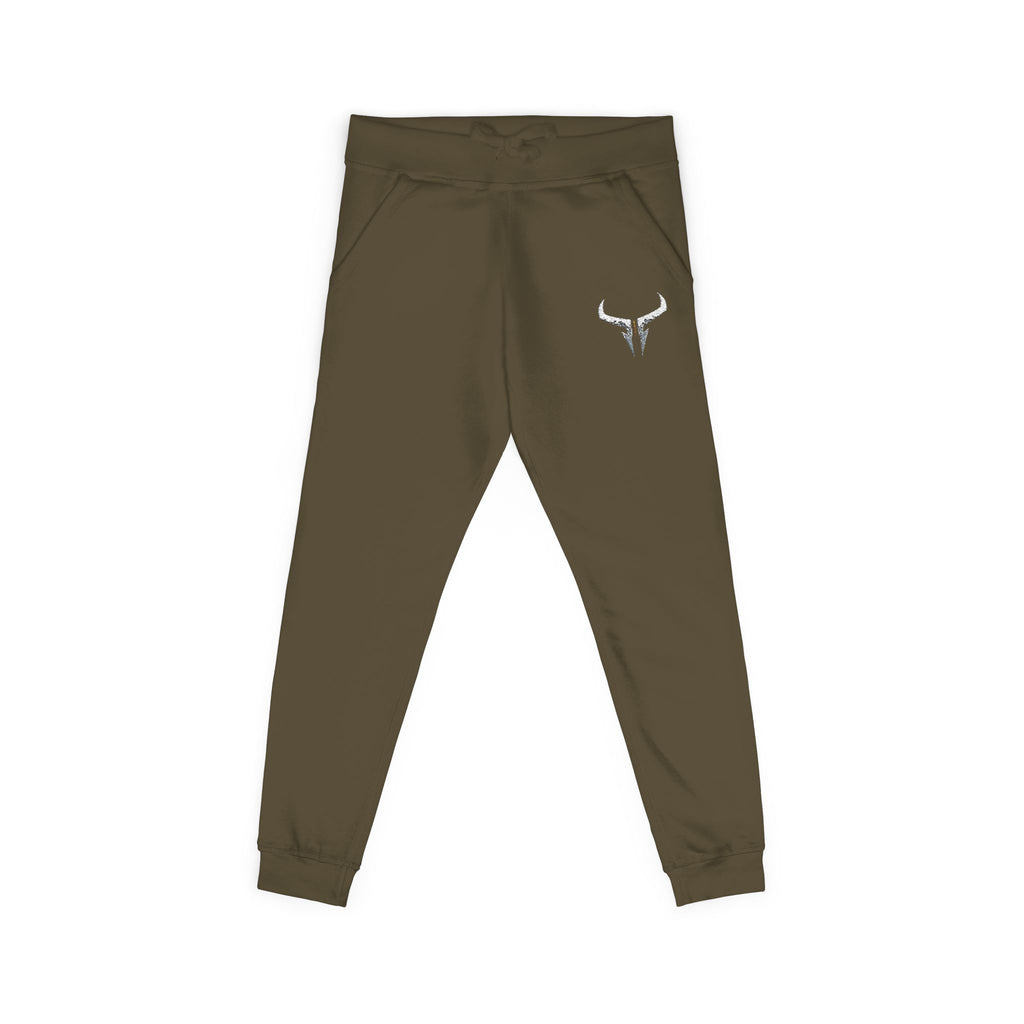 Embroidered Longhorn Fleece Sweatpants — Relaxed Western Joggers