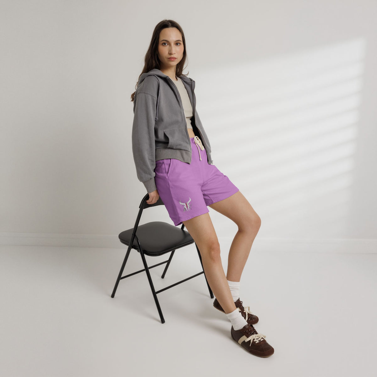 Lightweight Fleece Sweat Shorts — Garment-Dyed Comfort with Subtle Logo