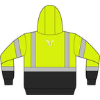 Hi-Vis Safety Hoodie — ANSI Class 3 Reflective Fleece Pullover
