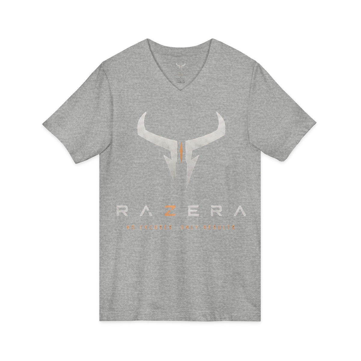 Razera Bull Logo V-Neck Tee — Minimal Gaming Emblem T-Shirt