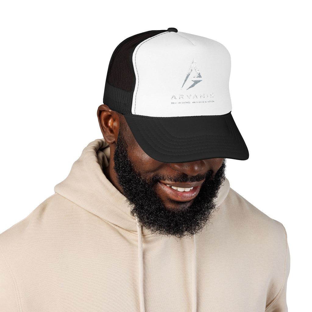 Arvanis Logo Trucker Hat — Vintage Distressed Foam Cap