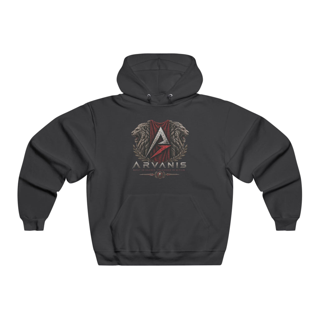 Arvanis Tactical Crest Hoodie — Built in Silence Logo Sweatshirt