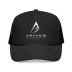 Arvanis Logo Trucker Hat — Vintage Distressed Foam Cap