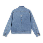 Men's Classic Denim Jacket — Light Wash Jean Jacket with Minimal Back Logo