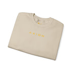 Crewneck Sweatshirt — Minimal 'AXIOM' Logo Pullover with Vertical Back Text