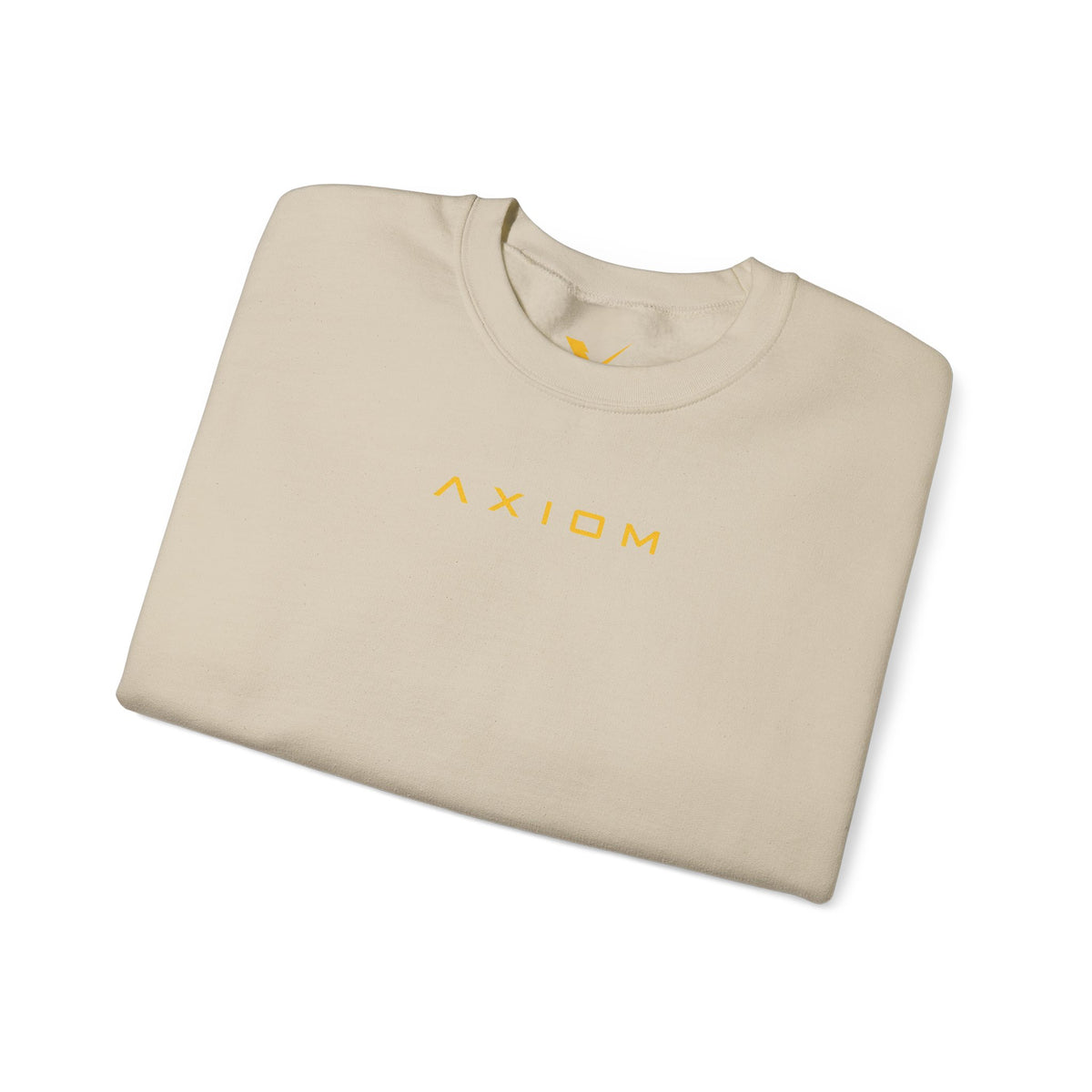 Crewneck Sweatshirt — Minimal 'AXIOM' Logo Pullover with Vertical Back Text