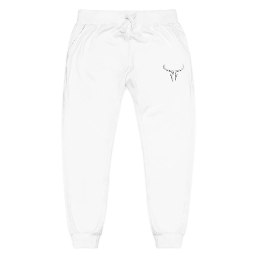Embroidered Longhorn Fleece Sweatpants — Relaxed Western Joggers