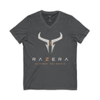 Razera Bull Logo V-Neck Tee — Minimal Gaming Emblem T-Shirt