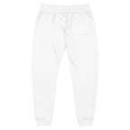Embroidered Vytan Logo Sweatpants – White Fleece Joggers