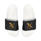 Slide Sandals - Black Band with Gold X Logo (Men's Removable-Strap Slides)