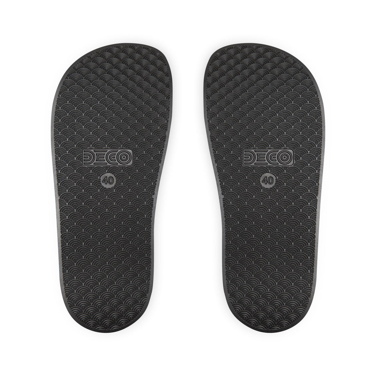 Slide Sandals - Black Band with Gold X Logo (Men's Removable-Strap Slides)
