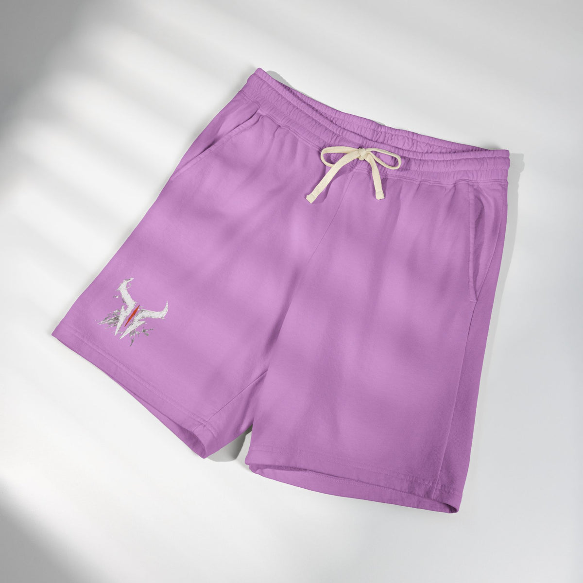 Lightweight Fleece Sweat Shorts — Garment-Dyed Comfort with Subtle Logo