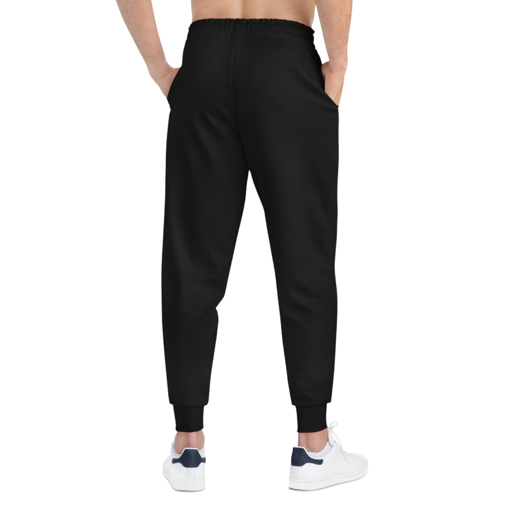Axiom Athletic Joggers – Black Performance Sweatpants with Gold Logo