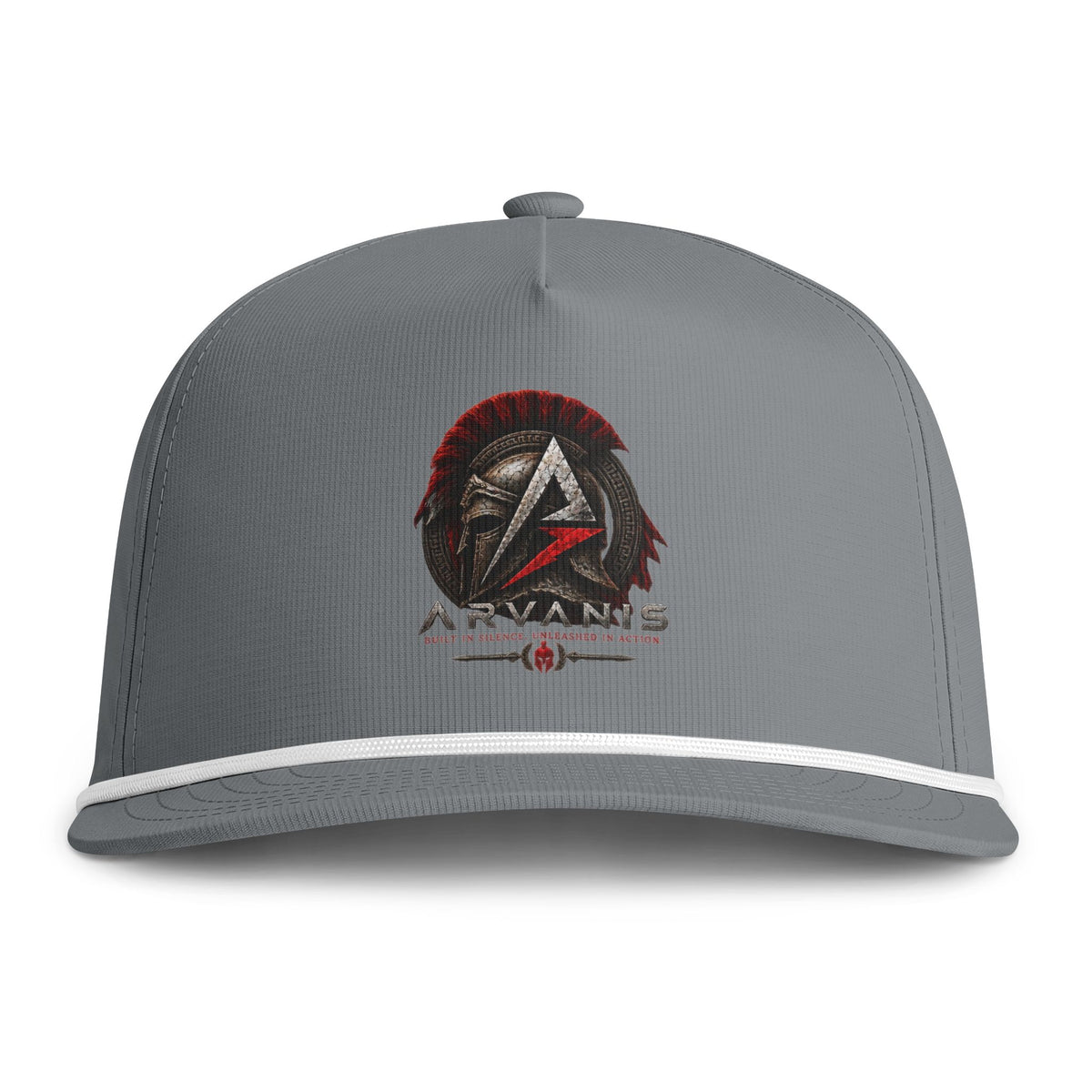 Spartan Logo Rope Cap — Sunwashed Baseball Hat with Red Crest