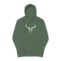 Pigment-Dyed Logo Hoodie — Bull Skull Front & Razera Back