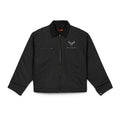 Work Jacket – Minimal Bull Skull Logo Black Duck Cloth Jacket