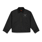 Work Jacket – Minimal Bull Skull Logo Black Duck Cloth Jacket