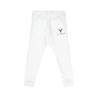 Embroidered Vytan Logo Sweatpants – White Fleece Joggers