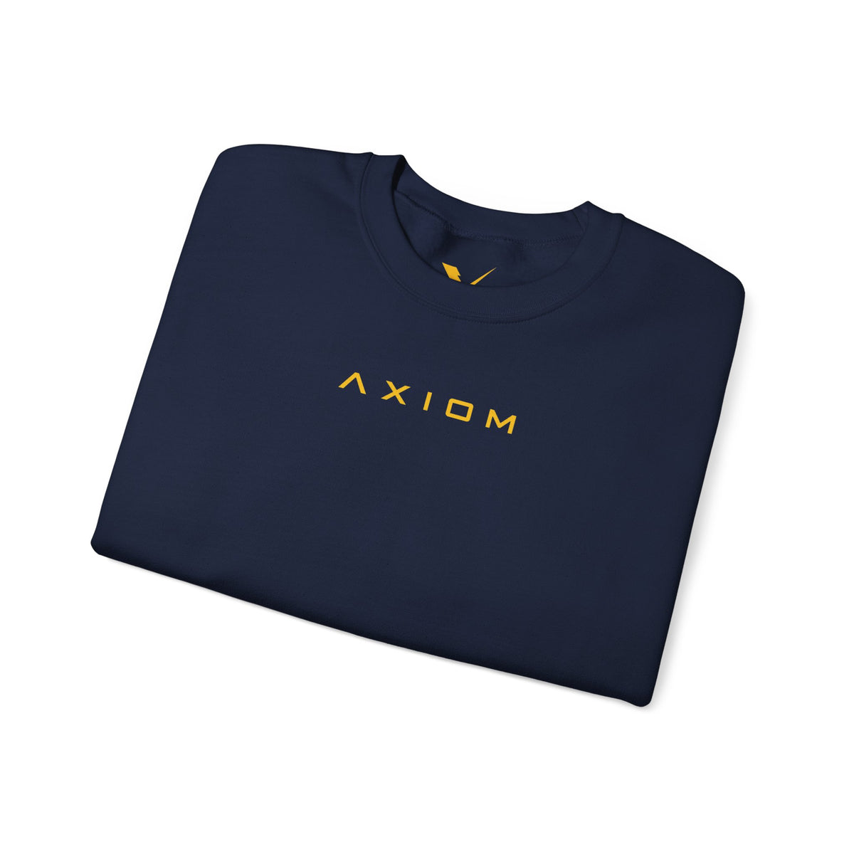 Crewneck Sweatshirt — Minimal 'AXIOM' Logo Pullover with Vertical Back Text