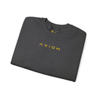 Crewneck Sweatshirt — Minimal 'AXIOM' Logo Pullover with Vertical Back Text