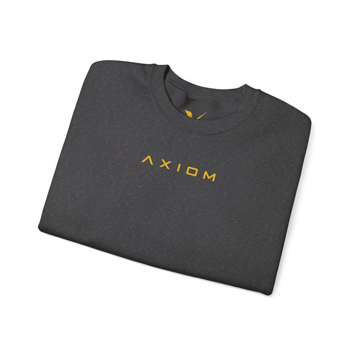 Crewneck Sweatshirt — Minimal 'AXIOM' Logo Pullover with Vertical Back Text
