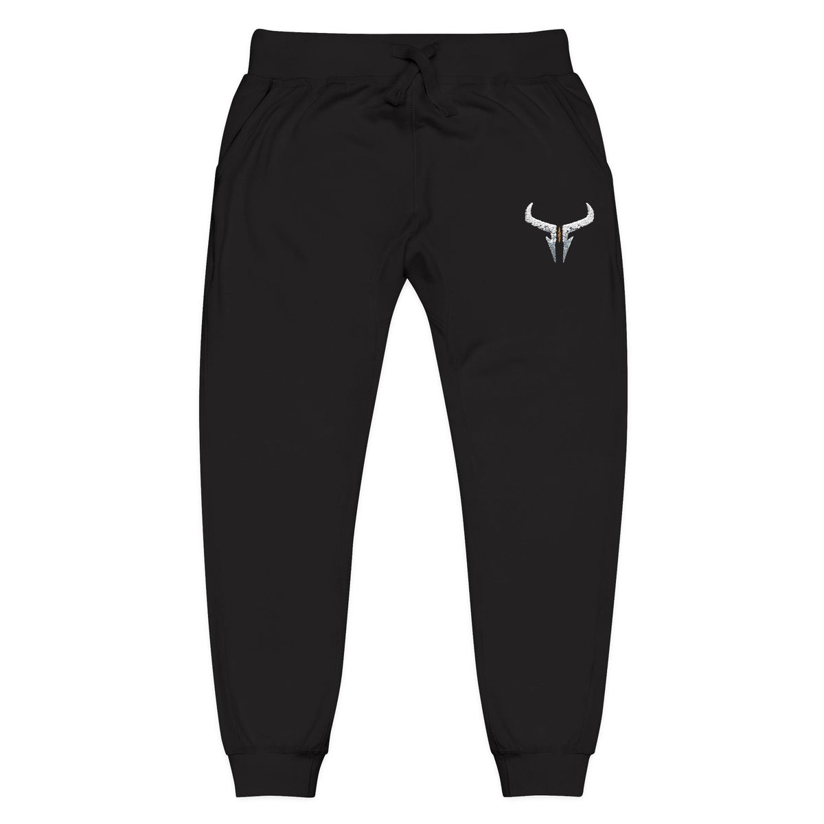 Embroidered Longhorn Fleece Sweatpants — Relaxed Western Joggers