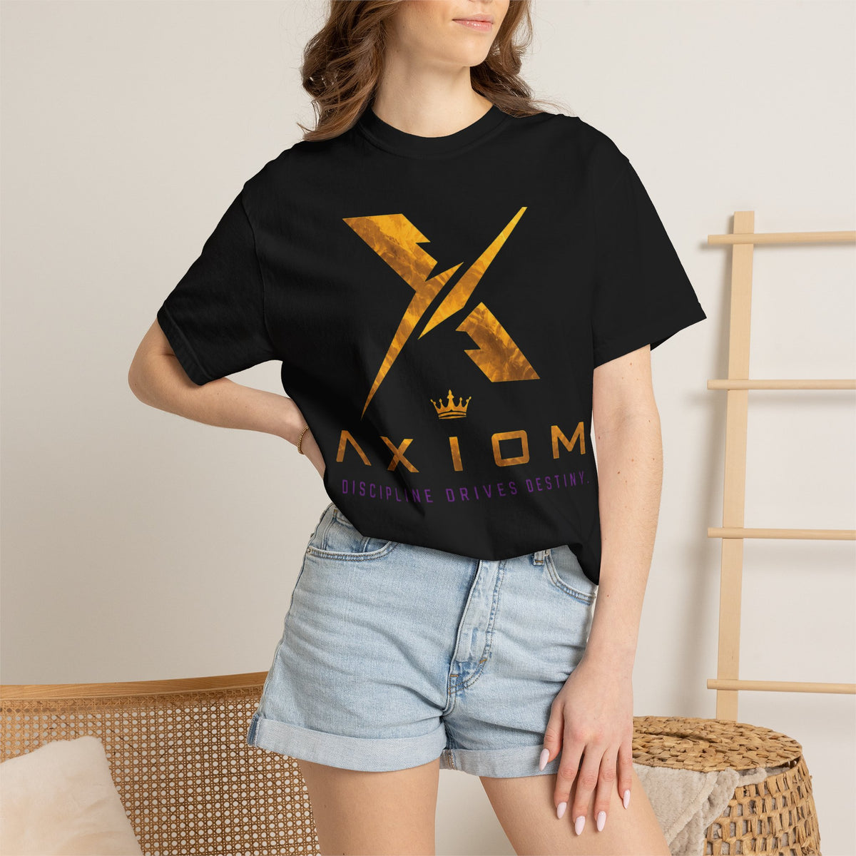 Axiom Logo T‑Shirt — 'Discipline Drives Destiny' Graphic Tee
