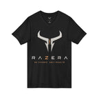 Razera Bull Logo V-Neck Tee — Minimal Gaming Emblem T-Shirt