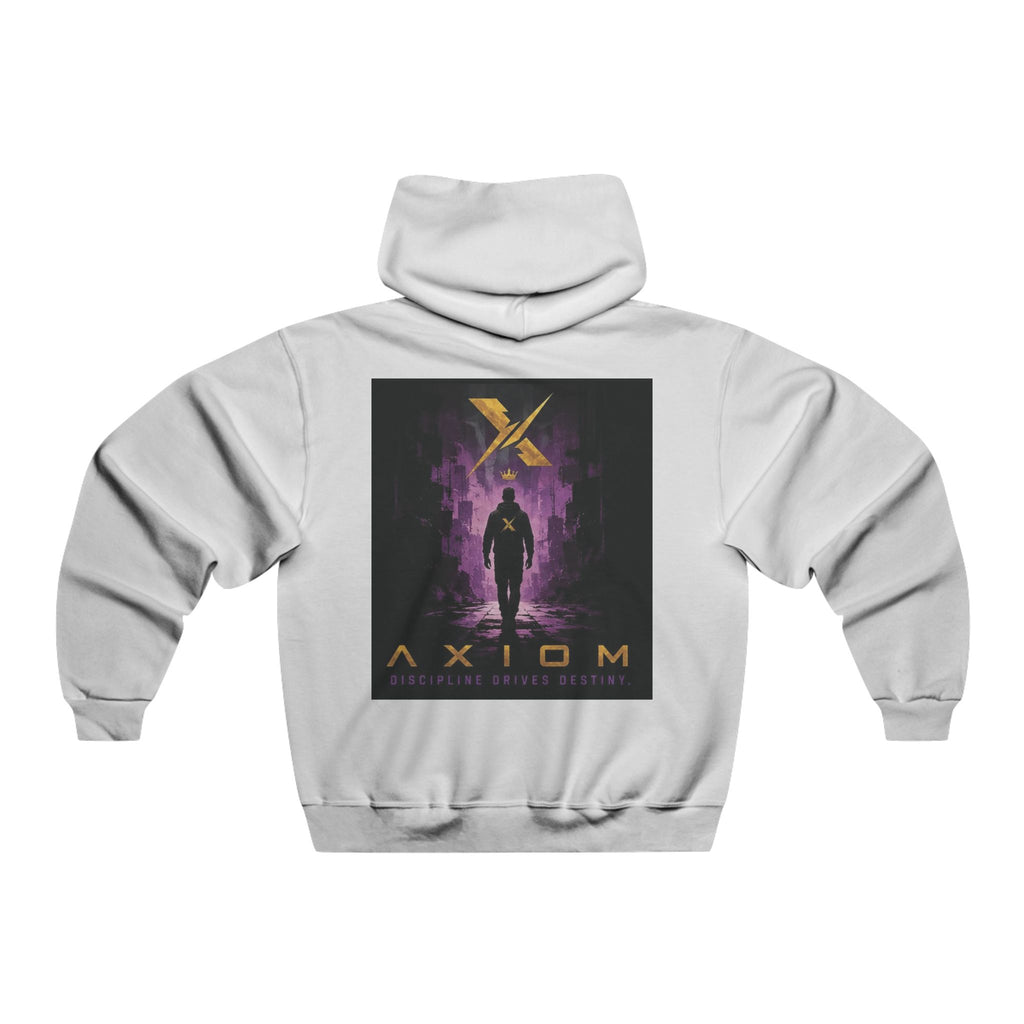 Axiom Sci‑Fi Graphic Hoodie — 'Axiom' Logo & Night Alley Print