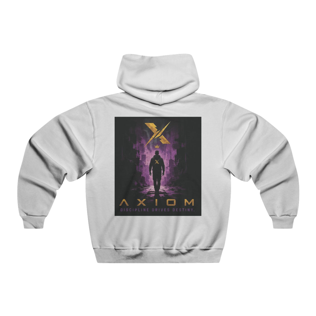 Axiom Sci‑Fi Graphic Hoodie — 'Axiom' Logo & Night Alley Print