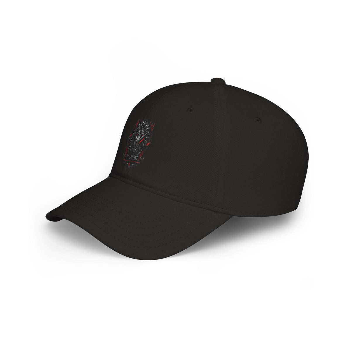 Low Profile Baseball Cap — Dark Gothic Owl Skull Design