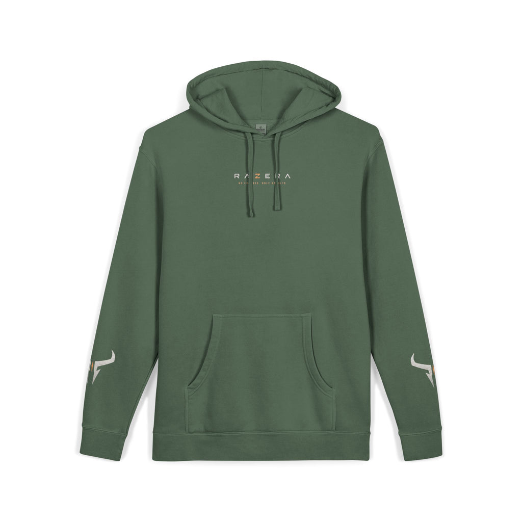Razera Bull Logo Hoodie — Pigment-Dyed Pink Comfort Pullover