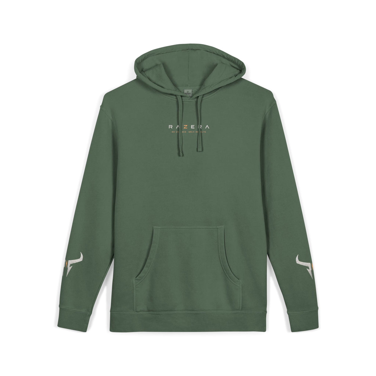 Razera Bull Logo Hoodie — Pigment-Dyed Pink Comfort Pullover