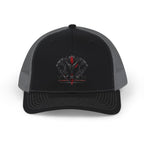 Vixen Wolf Heart Trucker Cap – Gothic Red & Black Graphic Snapback